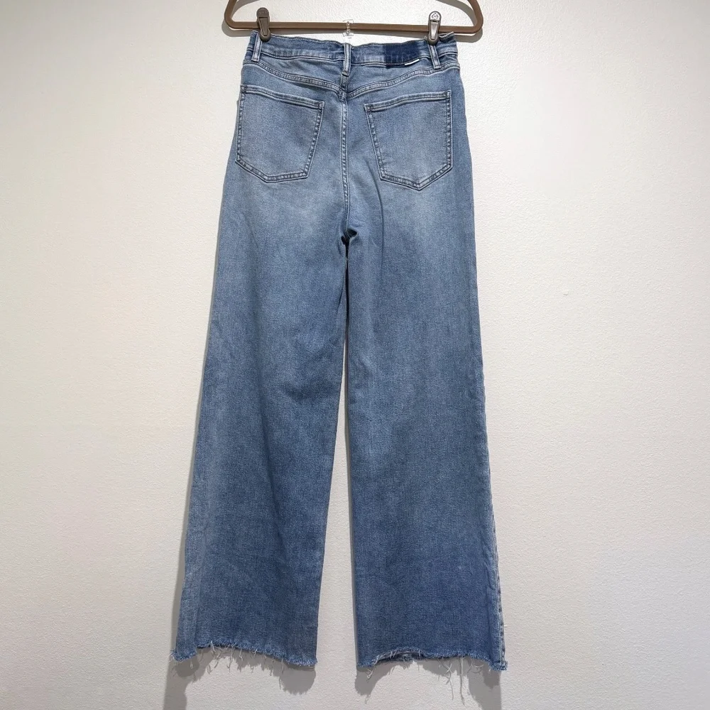 Daze Hug Wide Leg Raw Hem Jeans Size 28 - Picture 8 of 8